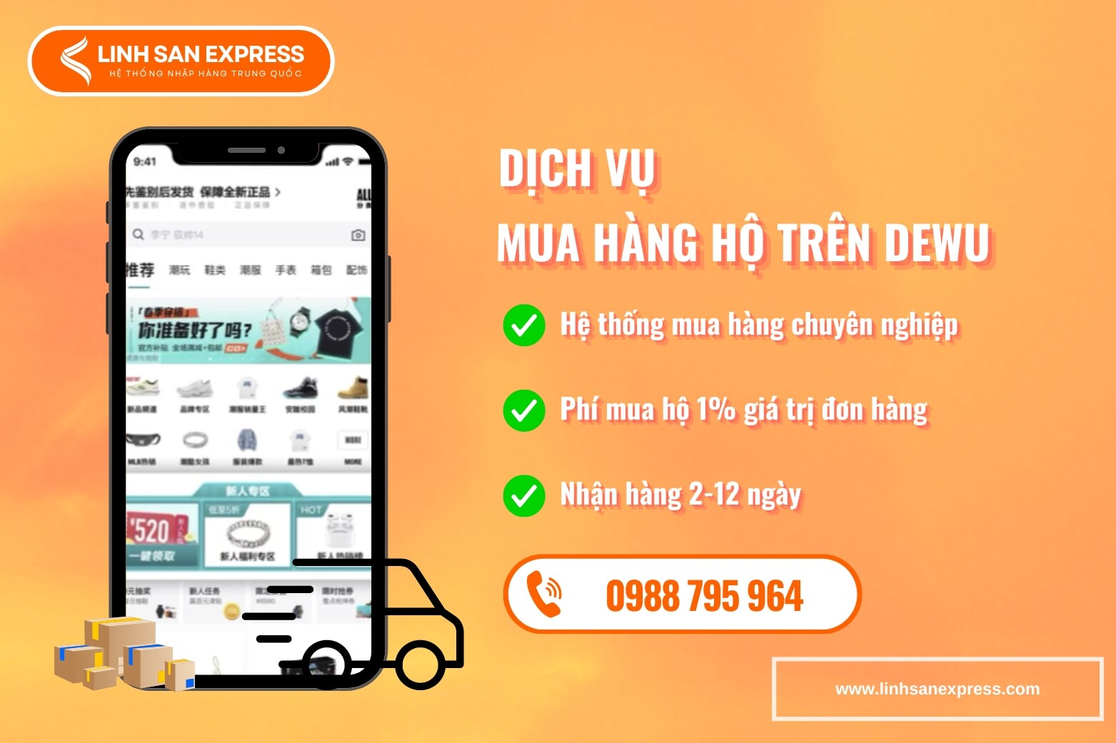 Dịch vụ mua hàng hộ trên Dewu App