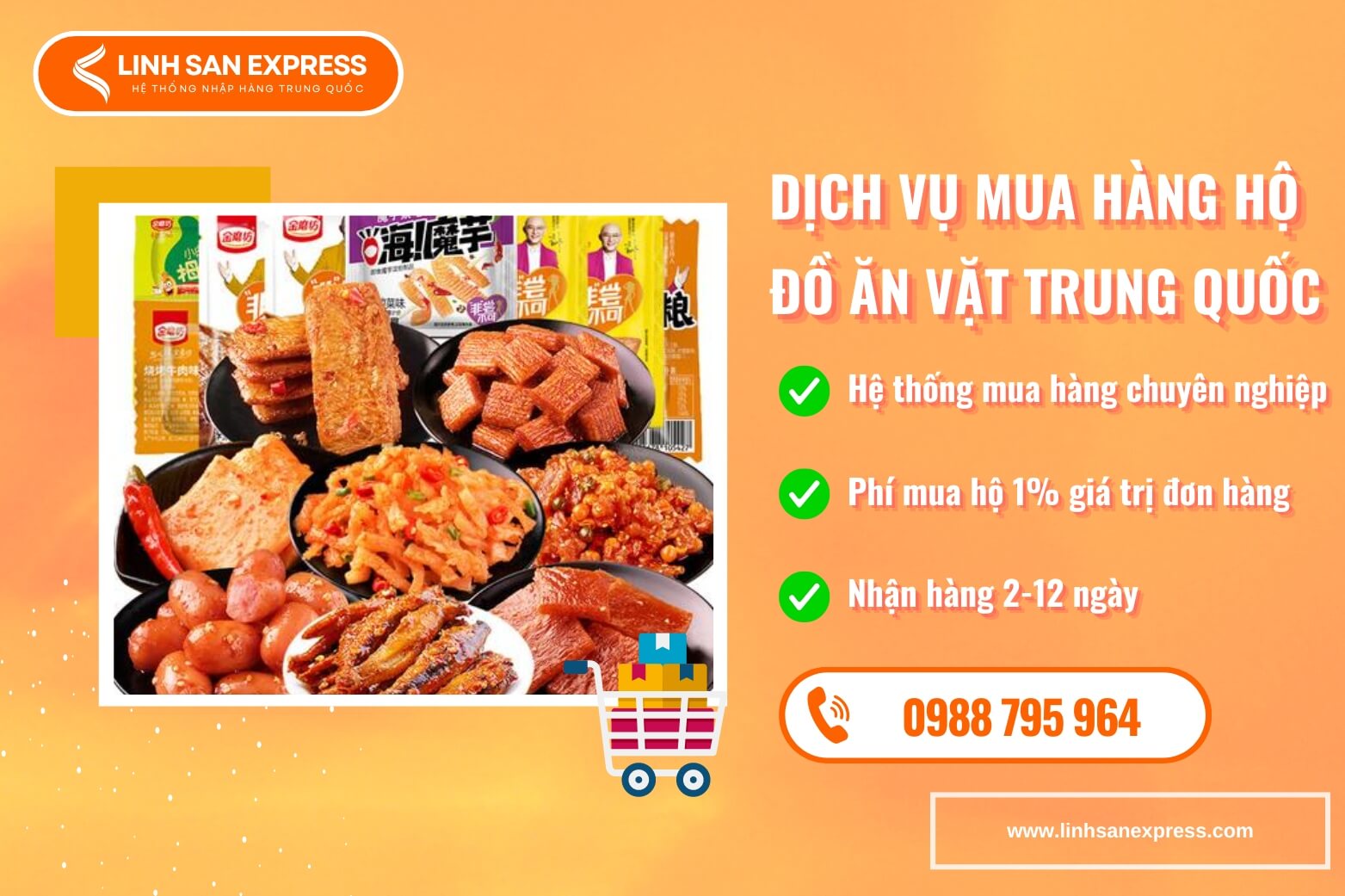 Dịch vụ đặt hàng đồ ăn vặt Trung Quốc