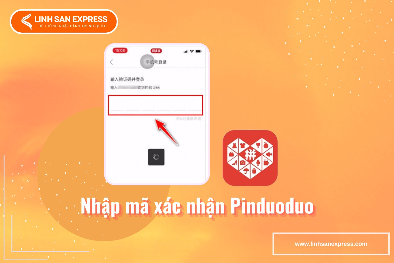 Nhập mã xác nhận Pinduoduo