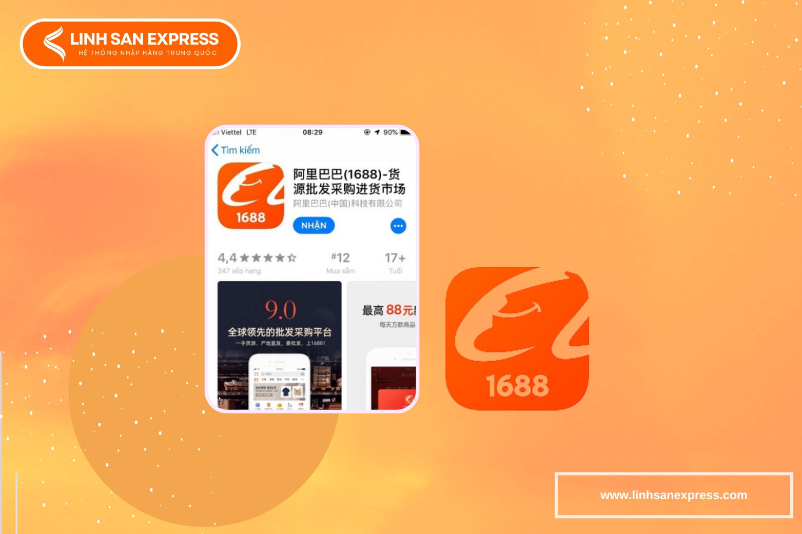 Tải app 1688 về điện thoại